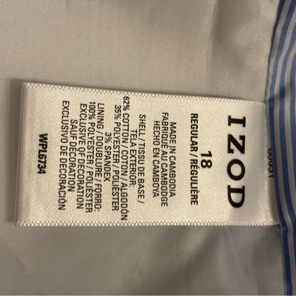 Izod Light Blue Kids Blazer Size 18 R - Picture 9 of 11